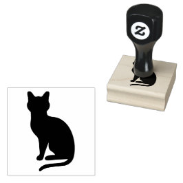 Sello De Caucho Forma simple de silueta de gato
