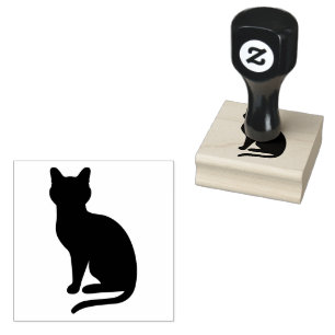 Sello De Caucho Forma simple de silueta de gato