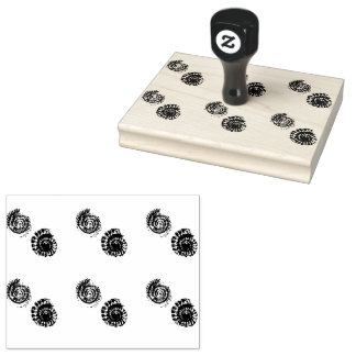 Sello De Caucho Fósiles de amonita de menor tamaño