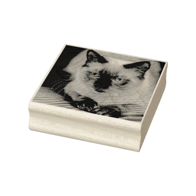 Sello De Caucho Foto de Mascota de gato personalizado (Sello)