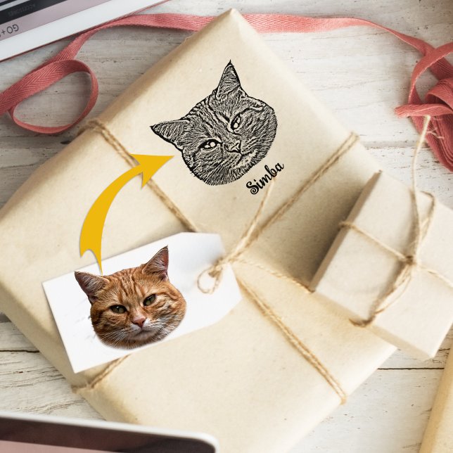 Sello De Caucho Foto personalizada de gato, Mascota (Subido por el creador)