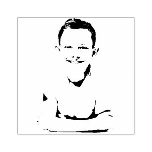 Sello De Caucho Foto personalizado (cara)