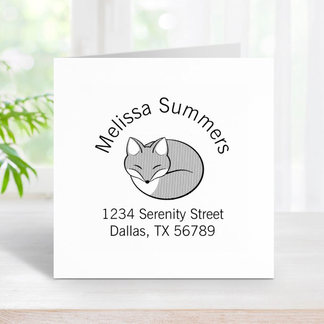 Sello De Caucho Fox Durmiente, Dirección De Arco Etched (Subido por el creador)