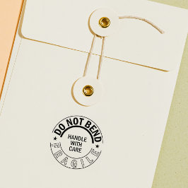 Sello De Caucho Frágil, no doblar, empaquetado