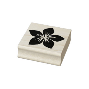 Sello De Caucho Frangipani tropical o flor plumeria Hawai