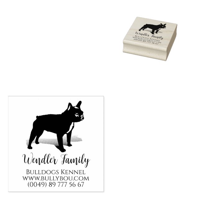 Sello De Caucho Französische Bulldoggespecial-Briefmarke Gummistem (Sellado)