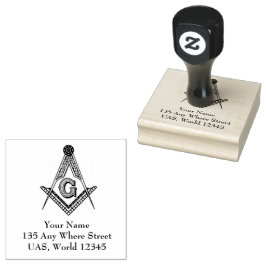 Sello De Caucho Freemason Personalizado
