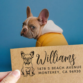 Sello De Caucho French Bulldog Owner Return Address Dog Owner