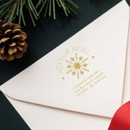 Sello De Caucho French Cute Sophisticated Snowflake Christmas 