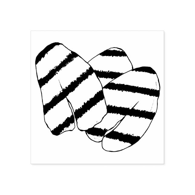 Sello De Caucho Fried Halloumi Grill Chef vegetariano Queso (Impresión)