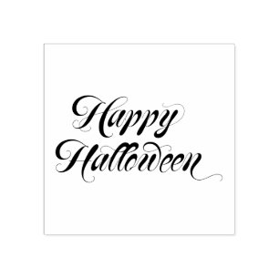 Sello De Caucho Fuente Elegante Feliz Halloween