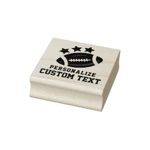 Sello De Caucho Fun Sports Football & Stars Personalizado Textos