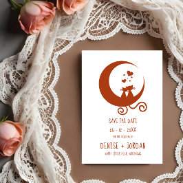 Sello De Caucho Funny Amorous Romantic Cats Couple Wedding 