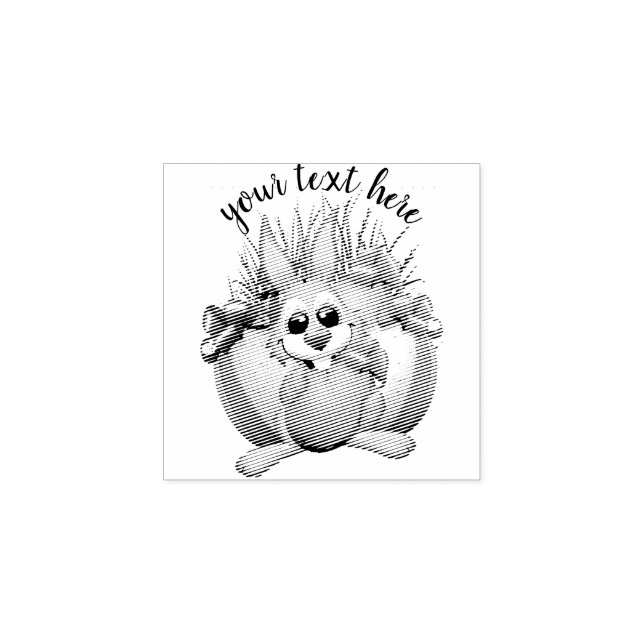 Sello De Caucho Funny Bunny biting an Easter Egg (Impresión)