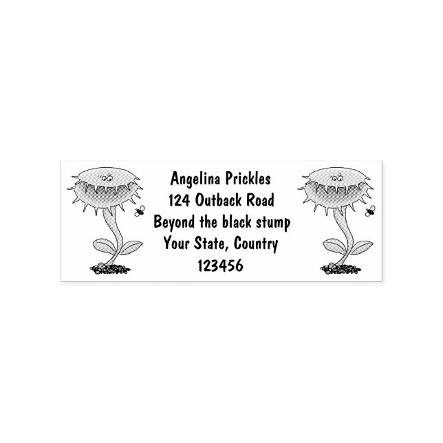 Sello De Caucho Funny carnívoro Venus trampa de mosca personalizad (Impresión)