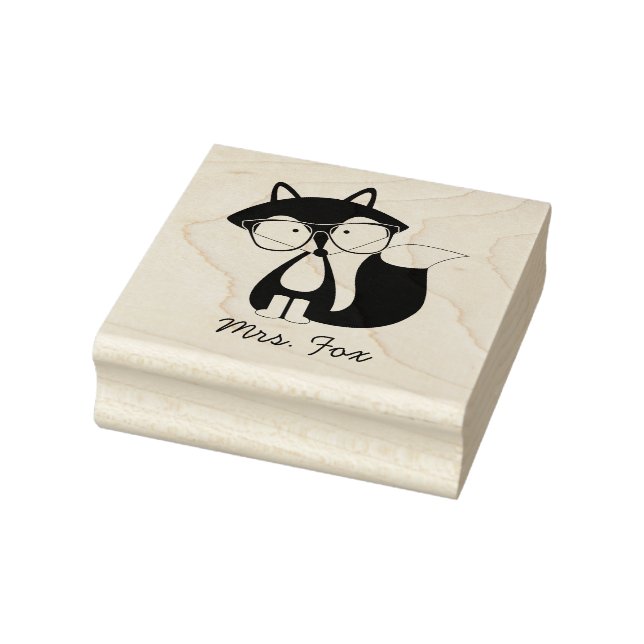 Sello De Caucho Funny Hipster Fox (Sello)