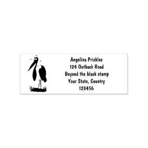 Sello De Caucho Funny marabou stork personalizado