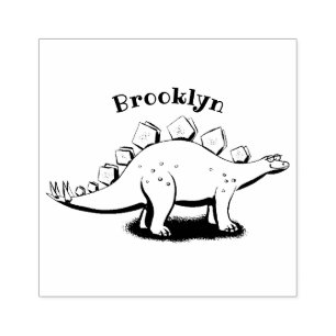 Sello De Caucho Funny stegosaurus dinosaur personalizado