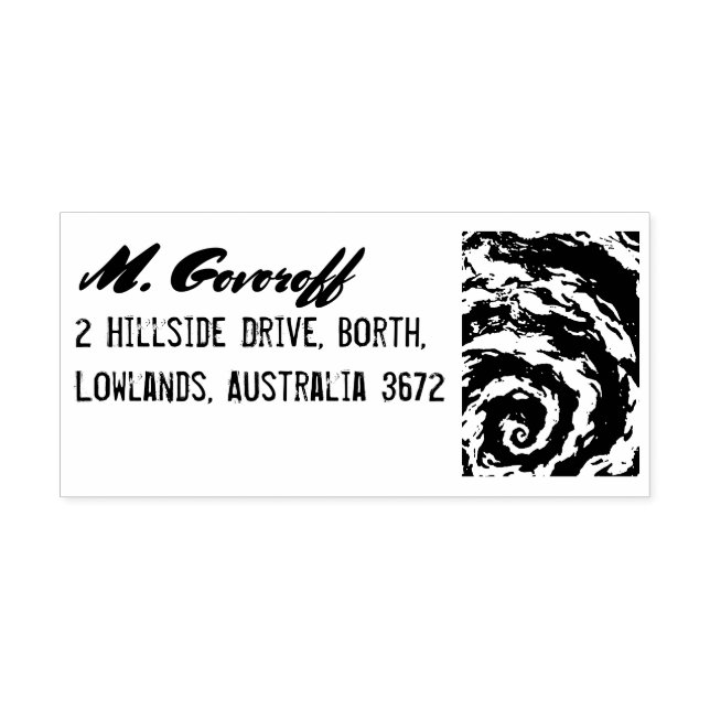 Sello De Caucho Galaxia espiral púrpura (Impresión)