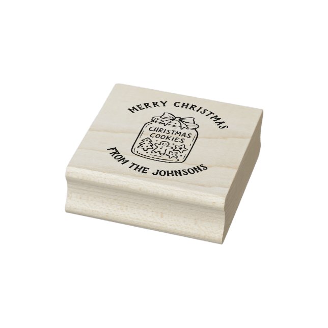 Sello De Caucho Galletas Personalizadas de Navidad con Apellido Fa (Sello)