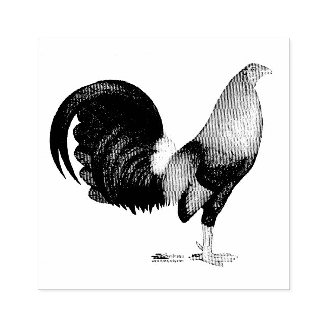 Sello De Caucho Gamecock Red Hatch (Impresión)