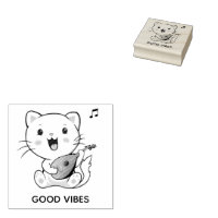 Gato atigrado musical lindo con mandolina