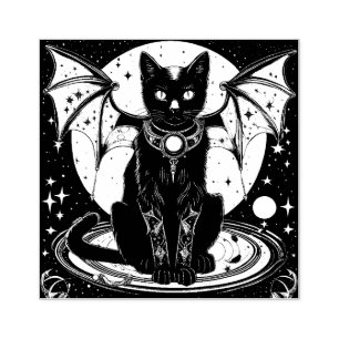 Sello De Caucho Gato Cósmico Gato I