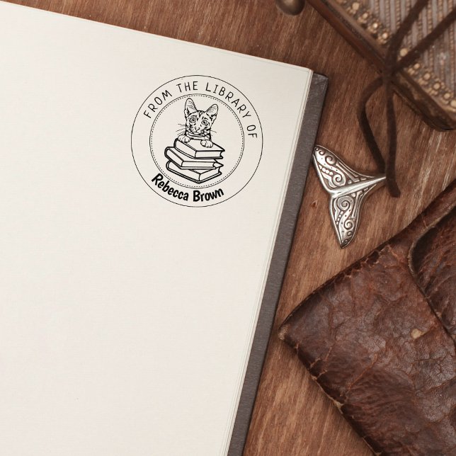 Sello De Caucho Gato de Savannah, libro de la biblioteca de (Subido por el creador)