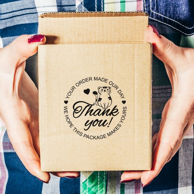 Sello De Caucho Gato lindo Gracias (Subido por el creador)