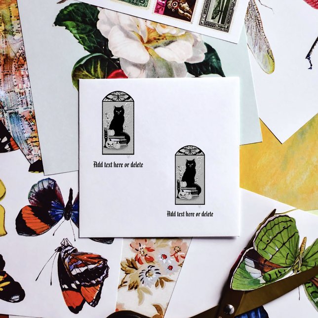 Sello De Caucho Gato negro de Art Nouveau (Subido por el creador)