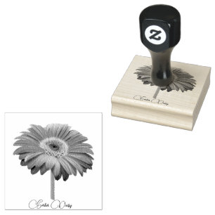 Sello De Caucho Gerber Daisy Flower Rubber Stamp