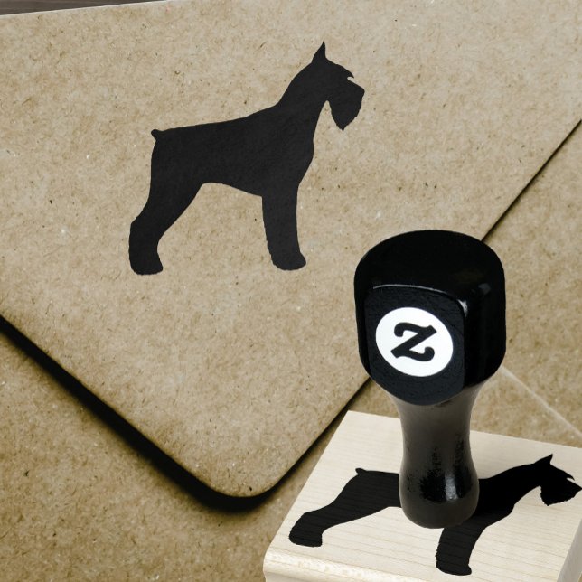 Sello De Caucho Gigante Schnauzer Perro Raza Silhouette (Subido por el creador)