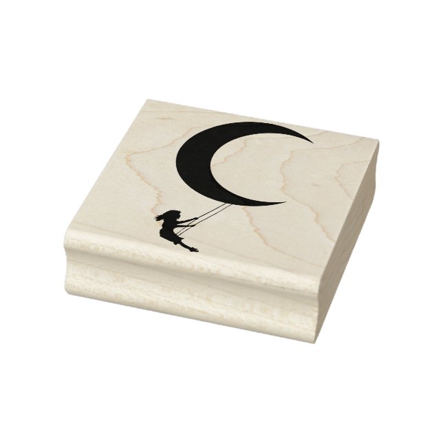 Sello De Caucho Girando sobre la luna (Sello)