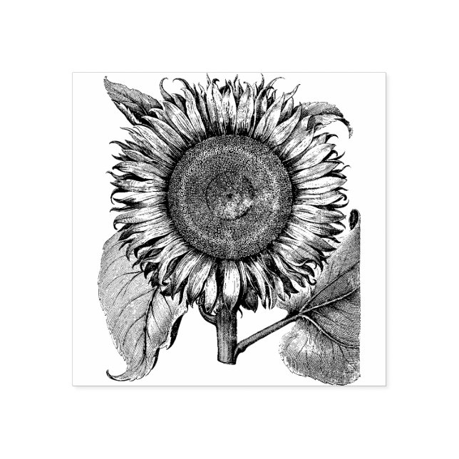 Sello De Caucho Girasol (Impresión)
