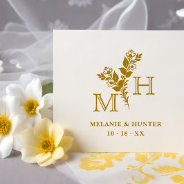 Sello De Caucho Glam Stylish Botanical Branches & Blooms Wedding