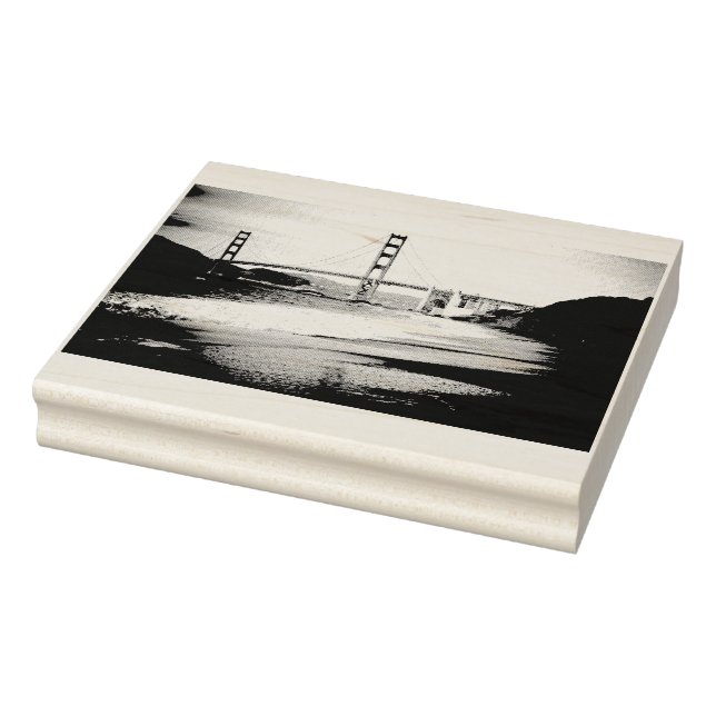 Sello De Caucho Golden Gate Bridge Photo Rubber Art Stamp (Sello)