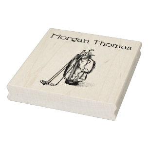 Sello De Caucho Golf Bag Clubes de golf Negro