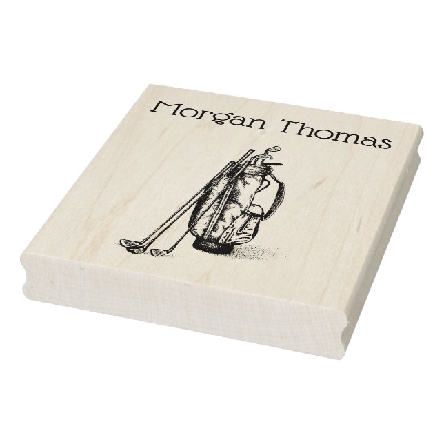 Sello De Caucho Golf Bag Clubes de golf Negro (Sello)