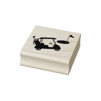 Sello De Caucho Golf cart & clubs