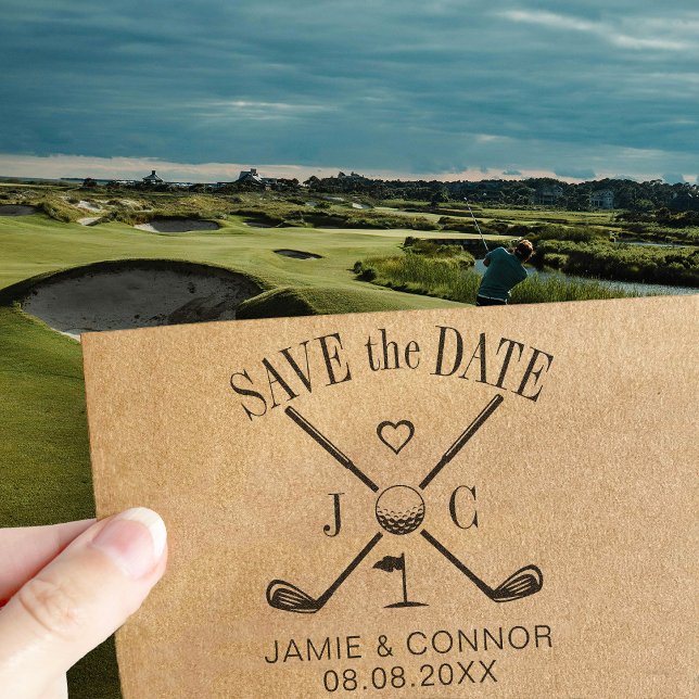 Sello De Caucho Golf Let's Par-Tee Wedding Save the Date (Subido por el creador)