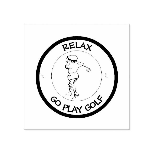 Sello De Caucho Golfer (Impresión)