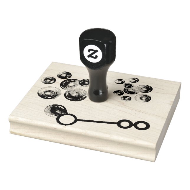 Sello De Caucho Golpe de arcoiris burbujas de burbuja de agua (Sello)