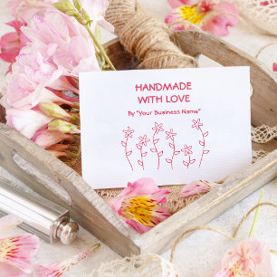 Sello De Caucho Gorgeous Wildflowers Handmade with Love Quote