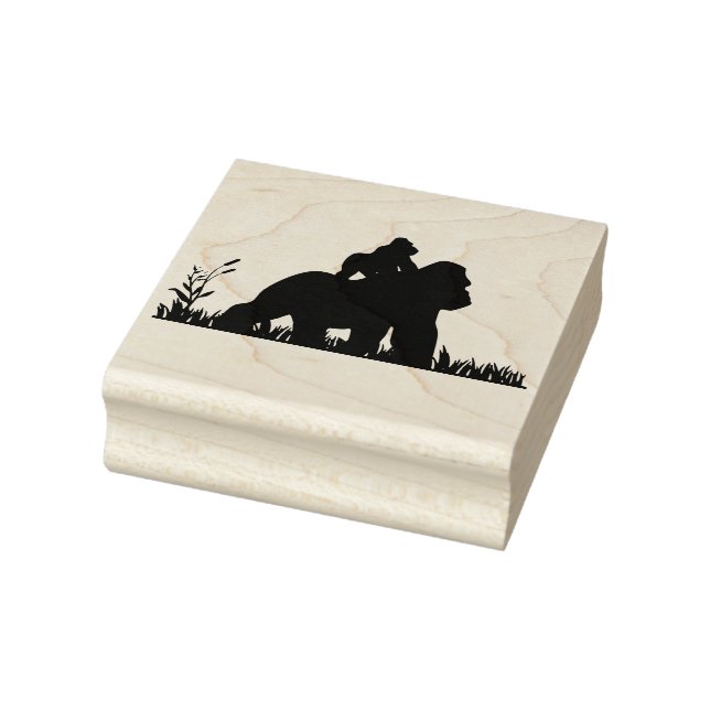 Sello De Caucho Gorila y el bebé (Sello)