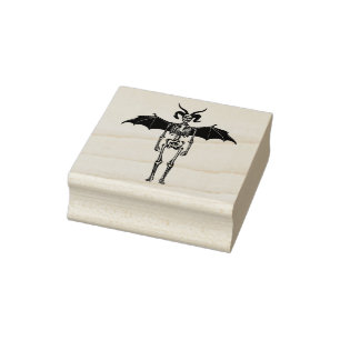 Sello De Caucho Gótico de Skeleton Angel original oscuro de horror
