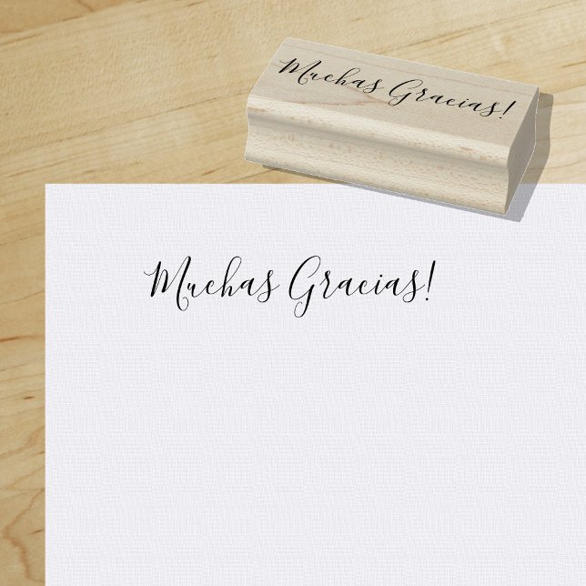 Sello De Caucho Gracia | Muchas gracias | español ("Everyday is abundantly beautiful." 
Sincerely Best Wishes from Lucky Design World)