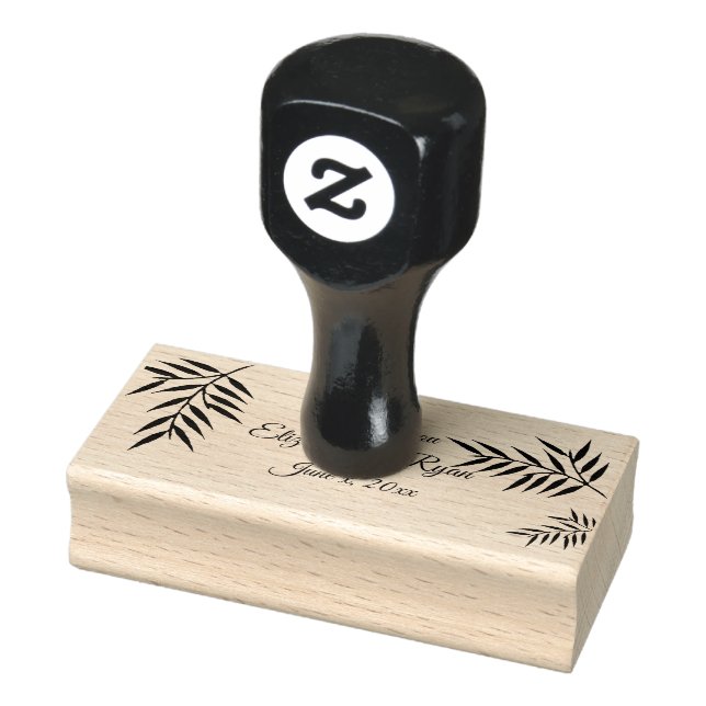 Sello De Caucho Gracias, Boda, Ferns (Sello)