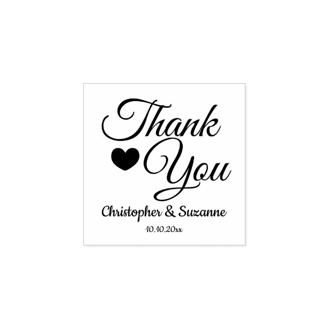 Sello De Caucho Gracias Boda Personalizada (Impresión)