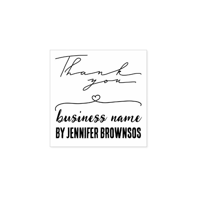 Sello De Caucho Gracias corazón lindo mini