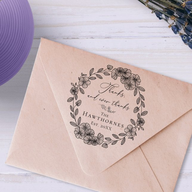 Sello De Caucho Gracias Elegante Cita Botánica De Shakespeare (Subido por el creador)